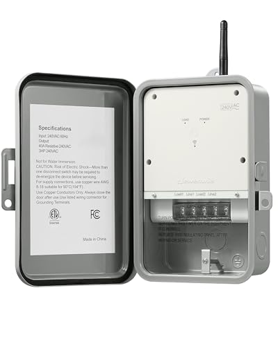 DEWENWILS 240VAC 3HP WiFi Pool Pump Timer Box, Outdoor 40A Smart Controller