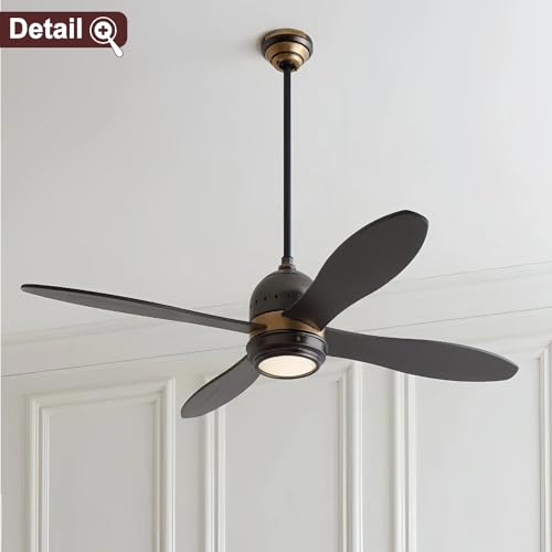 FEHEED 12 Inch Black Ceiling Fan Downrod with Threads, 1 Ft Universal Extension