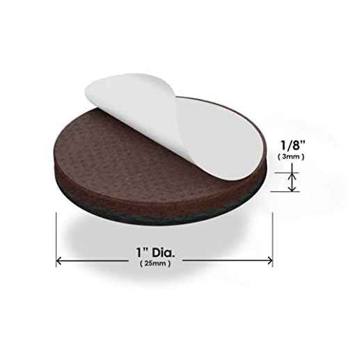 Slipstick GorillaPads CB147 Non Slip Furniture Pads/Gripper Feet (Set of 16) Self Adhesive Rubber Floor Protectors, 1 inch Round, Black
