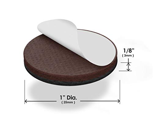 Slipstick GorillaPads 1 Inch Round Non Slip Furniture Pads Set of 16 - Black, Self Adhesive Floor Protectors