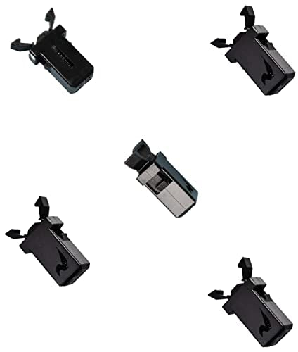 Sooyee 5-Pack Trash Can Lock Clips – Black Touch Lid Replacement Catches