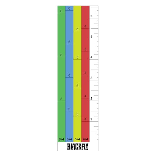 Magnetic Sawmill Scale Bottom Up 36" BU-C Scale, 4/4 5/4 6/4 8/4 Removable Ruler