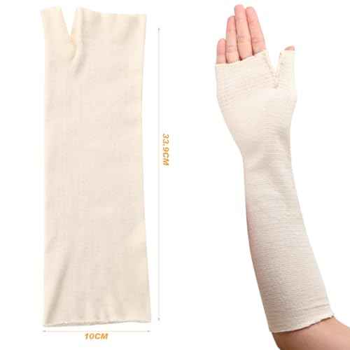 4 Pcs Hand Socks for Splint Elastic Stockinette Tubing Wrist and Thumb Spica Wrap Liner for Under Brace for Women Men (3.9 x 13.3 Inch)