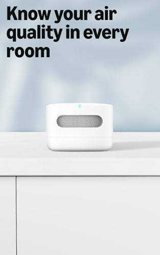 2-Pack Smart Air Quality Monitor with Alexa Compatibility - Detects Temperature, Humidity, CO, PM2.5, VOCs