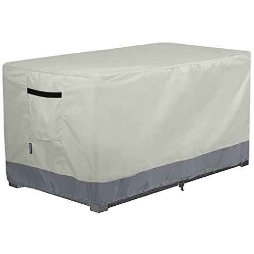 Patio Deck Box Cover Waterproof Outdoor Rectangular Storage Bench Cover 62L x 30W x 26H inch