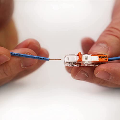 WAGO Lever-Nuts® Inline Splicing Connectors Box of 60, 2-Conductor, Transparent Housing