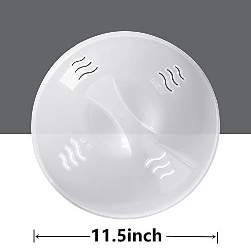 Tusjiain 11.5 Inch Microwave Splatter Cover, Tall Clear BPA Free Lid with Easy-Grip Handle