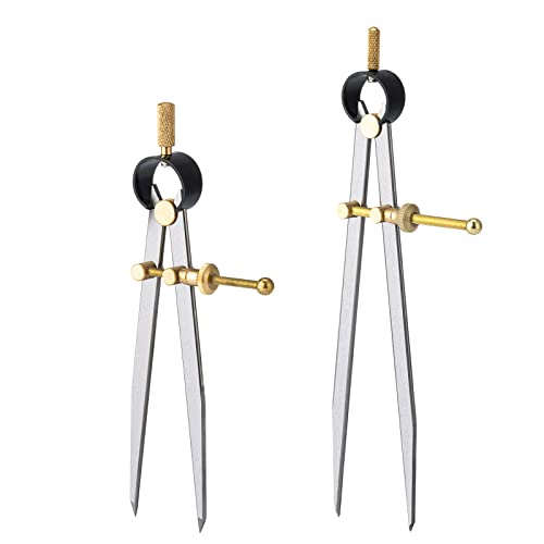 2 PCS Adjustable Lockable Spring Wing Divider Calipers, 6 Inch and 8