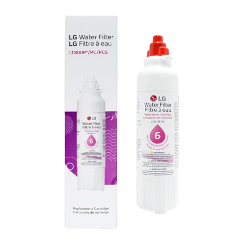 LG LT800P 6-Month Refrigerator Water Filter 1 Pack NSF Certified White