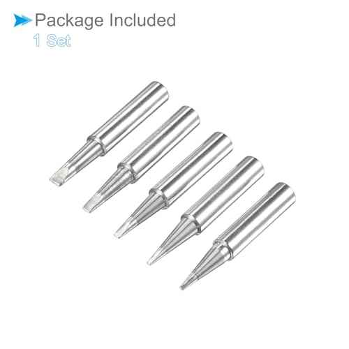 Soldering Iron Tips, 4x41mm 0.8D+1.2D+1.6D+2.4D+3.2D, Solder Tips Fine Soldering Gun Replacement Solder Welding - (Applications: for Soldering Irons Soldering Station), 5 Pieces
