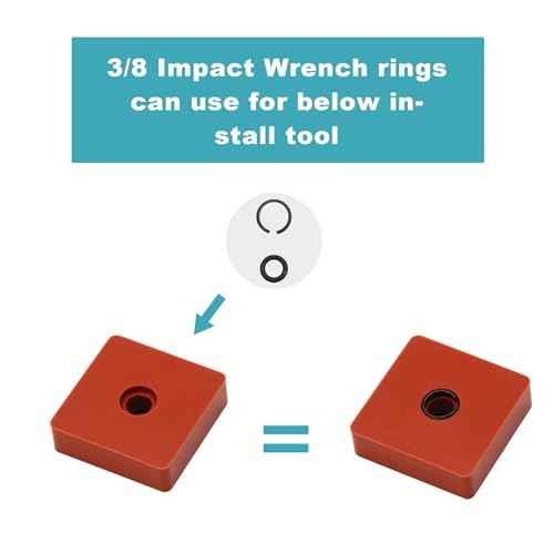 (10 Sets) 3/8" Impact Wrench Retaining Rings with O-Ring, Compatible with Electric/Pneumatic Cordless Wrench, Including Retainer Ring Anvil Install Tool