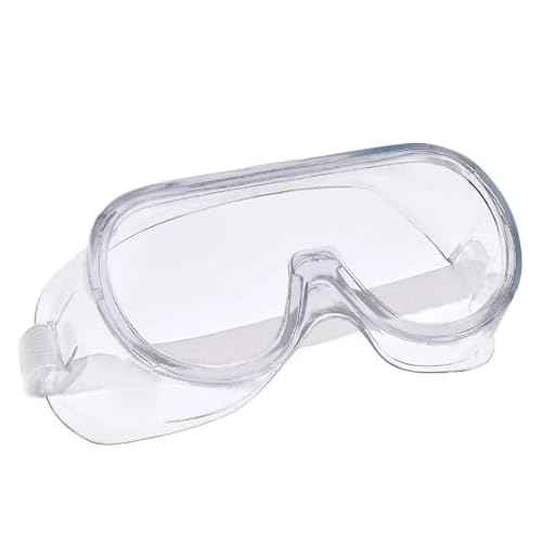 OMWAH Anti-Fog Protective Safety Goggles Clear Lens Wide-Vision Adjustable Splash Eye Protection Soft Lightweight Eyewear