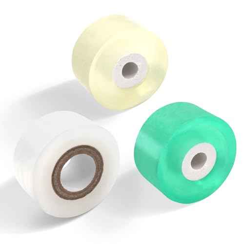 Grafting Tape 3PCS, Stretchable Garden Grafting Tape for Fruit Trees, Tree Plant Tape, Plants Repair Tapes for Floral Fruit Tree, Budding Tape(Green & White & Yellow)