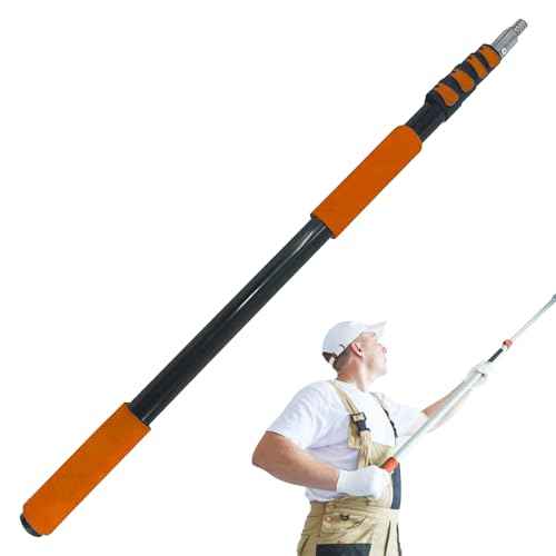 Telescoping Extension Pole, Reach to 26FT Telescoping Pole Multi-Purpose 5-20FT Lightweight, Sturdy with Universal Twist-on Metal Tip Extendable for Dusting Painting Window Cleaning