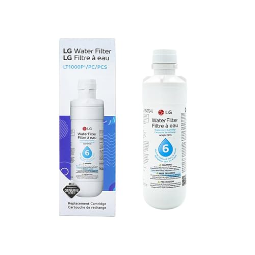 LG LT1000P Water Filter 6-Month/200G Capacity Replacement - 1 Pack, NSF Certified