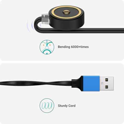 TUSITA MCC S Magnetic Charging Cable Only Compatible with Olight Flashlight Baldr RL Mini S BL, PL-Mini 1 2 - Special,100cm