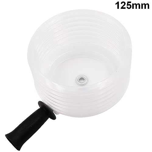 EMVANV Hole Saw Dust Bowl with Handle,Drill Dust Collector Rubber Scalable Dust Cover Collector for Ceiling Cutting Work and Other Drilling Works(Size:125mm)