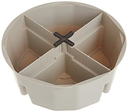 Custom Leathercraft 1154 4-Inch High Full-Round Bucket Tray Cream White - Replacement/Stacking