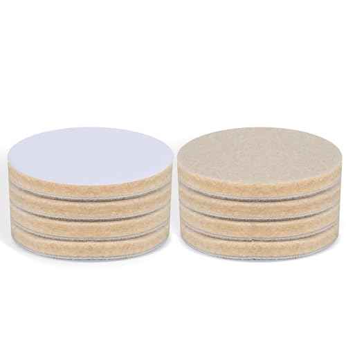 8 PCS 3 Inch Wool Felt Polishing Pad, Buffing Pads Wool Polishing Disc for Orbital Sander (3 Inch Small Size)