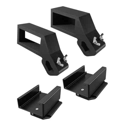 Extension Level Mount Holder Compatible with Milwaukee Packout Toolbox, Level or Vertical Ruler Stand Heavy Duty Level Mount Bracket Kit for Side and Top Mounting, 4 Packs Black
