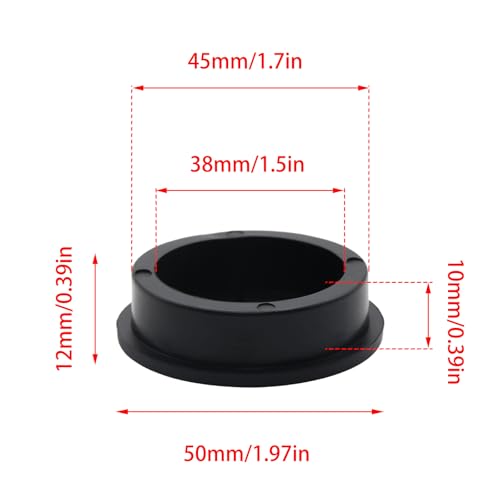 Adyoney 6 Pack 45mm Black Cable Grommets - Rubber Wire Management Inserts