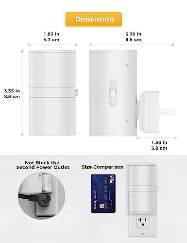 L LOHAS LED Night Light Plug in Soft White Dimmable Nightlight - Model 2
