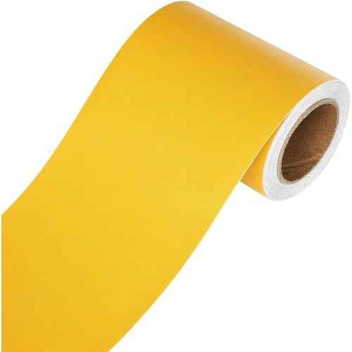 YENHOME Yellow Wallpaper Border Peel and Stick Mirror Frame Border Removable Waterproof Wallpaper Trim for Bathroom Kids Bedroom Bulletin Board Yellow Sticker for Bulletin Board Decoration 3"X236"