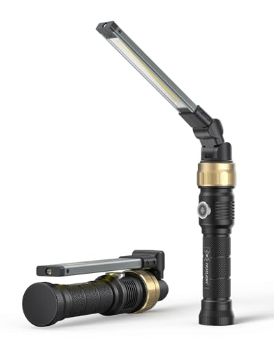 Rechargeable Magnetic Work Light 1200 Lumens Foldable & 360° Rotatable LED Mechanic Lamp