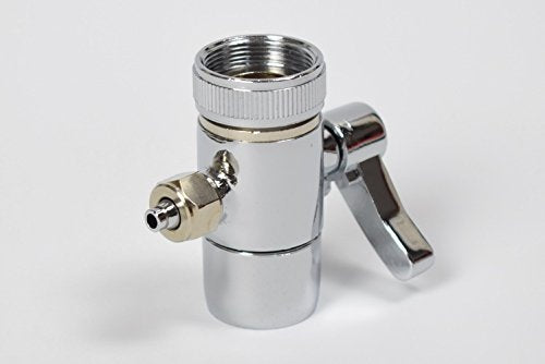 Weirun Kitchen & Bathroom Sink Faucet Water Filter Diverter Valve 1/4" Tubing Adapter M22 x M24 Chrome