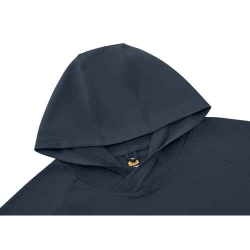 WORKWEYA FR Hooded Shirts 6OZ Lightweight FR Shirts for Men Thumb Hole Stretch NFPA2112 CAT2 Flame Resistant Hoodies