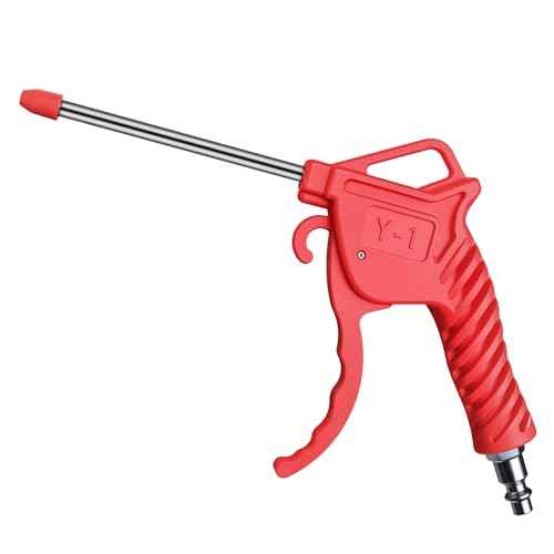 High-Power Air Blow Gun Industrial & Household Dual-Purpose Air Duster Rubber Guard Nozzle Compressor Dust Cleaning Tool Car Detailing Cleaning Tool