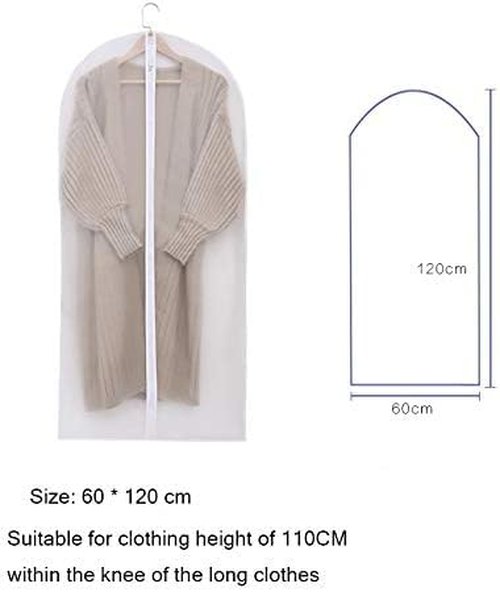 5 PCS Hanging Garment Bag, PEVA Garment Protector Covers, Garment Covers