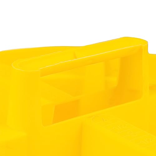 Bucket Boss Bucket Stacker Small Parts Organizer (1 Pack) 4-Compartment Yellow, 5 Gallon Bucket Insert