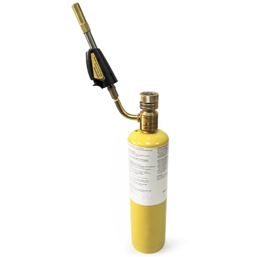 QWORK Torch Tips, Swirl, Compatible with MAP-Pro/LP Gas, Self Lighting, Gas Self Ignition Torch Regulator Brazing Soldering Welding Plumbing Gun