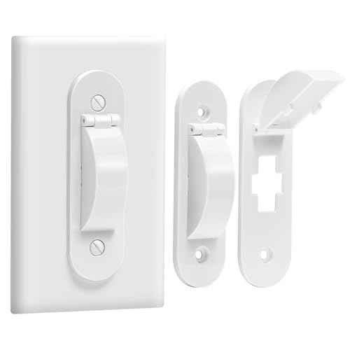 Wall Switch Guard, Child Proof Light Switch Cover Guard | Toggle Style | Light Switch Protection | Keep Toggle Switch in On or Off Position | 2 Pack, White