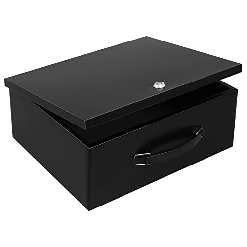 Dalmbox X-Large Fire Resistant Document Safe with Key - Black