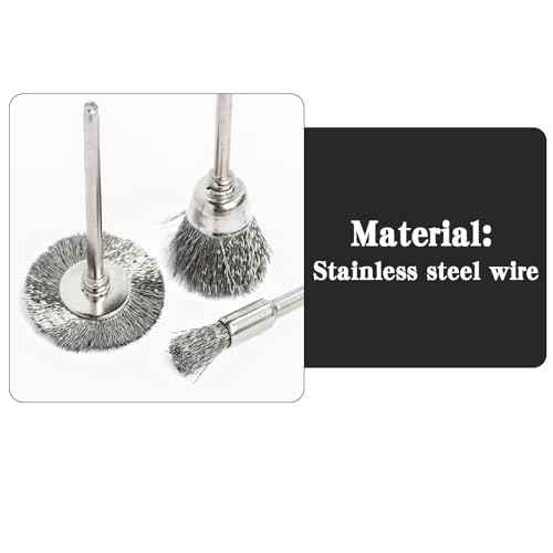 30 pcs Stainless Steel Cup Brushes Wire Brush Rust Paint Removal Bits Polishing for Rotary Tools (Cup Type)