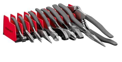 Ernst Manufacturing Plier Pro Premium No-Slip Plier Organizer, Holds 10 Tools (Red)