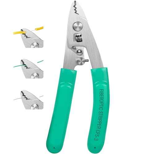 Stainless Steel Fiber Optic Stripper 3 Port Hole Adjustable Openin Optical Fiber Stripper Fiber Optic cutter Tool For 125¥ìm-250¥ìm Coating Stripping tool Fiber optic stripping pliers