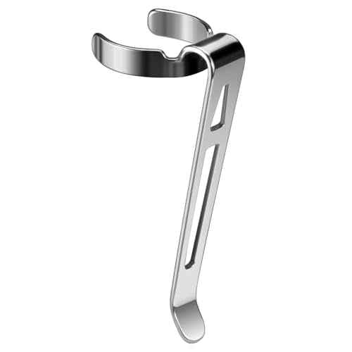 LIGHTFE B119 Flashlight Clip for 11-12 mm Diameter and 3-3.4 mm Slot Width - Stainless Steel Pen Clip for Hat, Pocket, or Bag Use