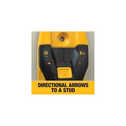 DEWALT Stud Finder, 3/4¡±, Locate Framing Studs Efficiently with LED Arrows, Ideal for Wood and Metal, AAA Batteries Included (DW0100)