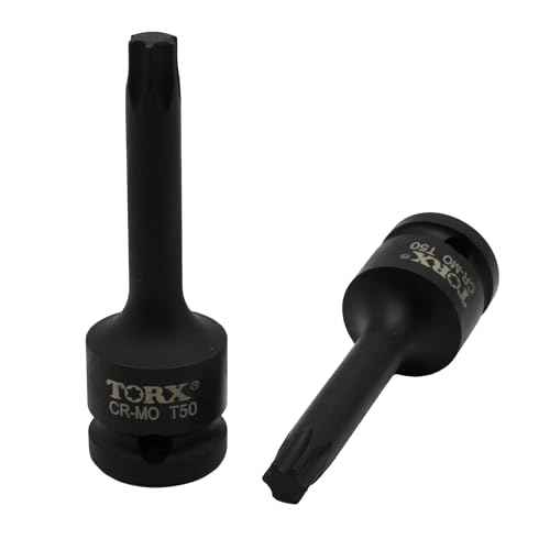 TEMO T50 3 Inch Long Torx Star 6 Point Black Impact Bit Socket Auto Repair Tool 1/2 Inch Square Drive