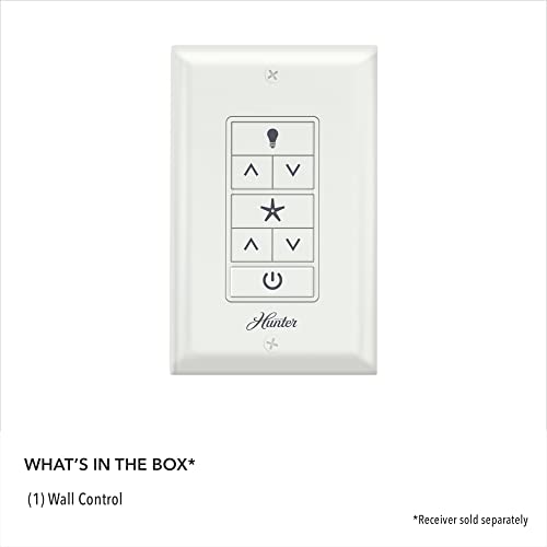 Hunter Universal Ceiling Fan Wall Control Switch, White — Wall Control Panel