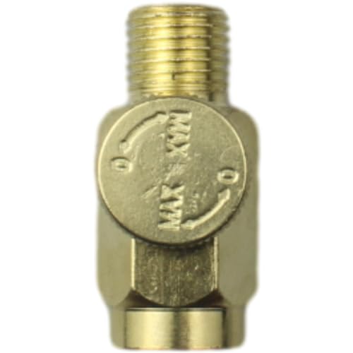 2pcs Brass In-Line Air Flow Regulator Adjustable 1/4" NPT Male & Female In-Line Air Flow Valves Air Pressure Compressor Control Tool
