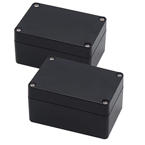 Zulkit IP65 Waterproof Outdoor Plastic Junction Box - Pack of 2, 3.94 x 2.68 x 1.97 Inch