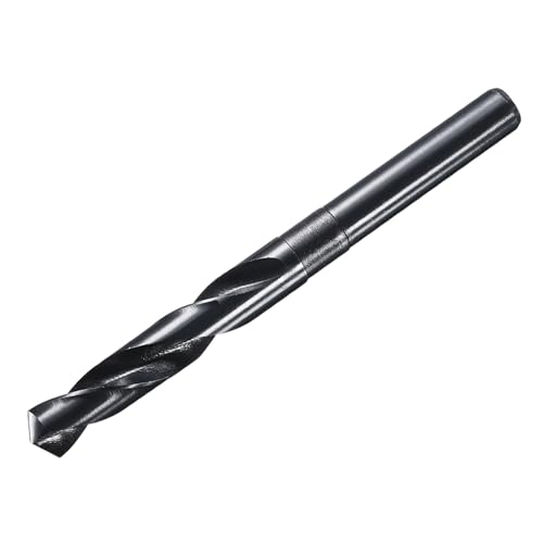 uxcell 14mm Drill Bit 1/2" Reduced Shank 4341 High-Speed Twist HSS Nitriding Black 135¡Æ for Light-Duty Soft Metal Aluminum Alloy Wood Plastic