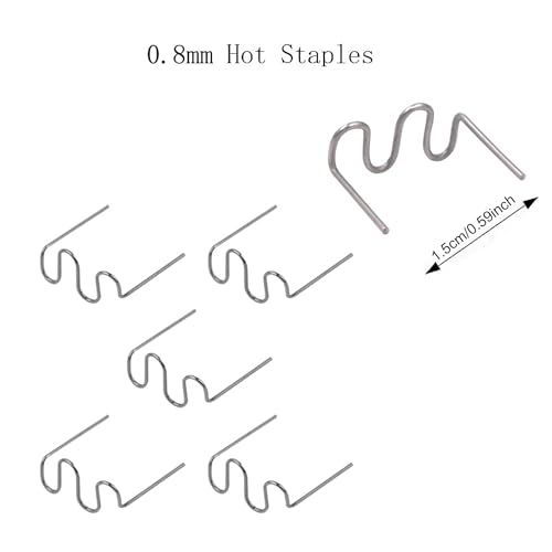 Sawvolker 1000PCS Plastic Welding Staples for Car Bumper & Plastic Repair, 0.6mm & 0.8mm, Hot Stapler Staples - Variation of THIS listing