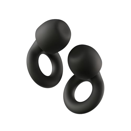 Loop Quiet 2 Black Reusable Ear Plugs - Ultra-Comfortable Hearing Protection for Sleep & Focus