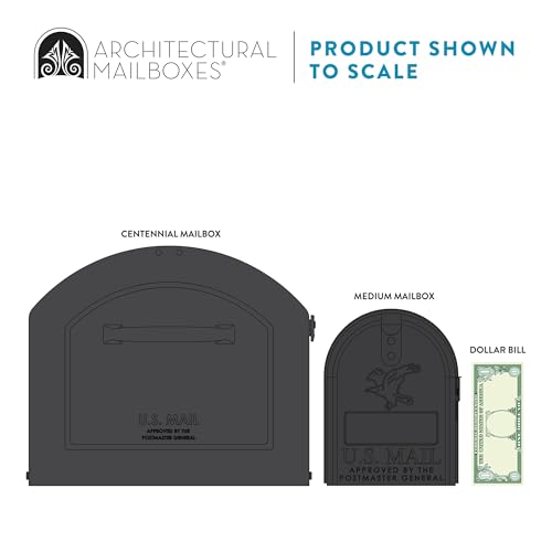 Architectural Mailboxes Centennial Post Mount Mailbox Pewter Extra Large USPS Approved
