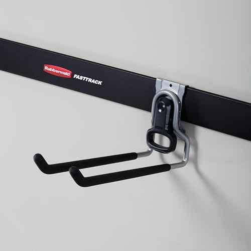 Rubbermaid Fast Track Wall Mounted Garage Storage Utility Multi Hook (2 Pack)